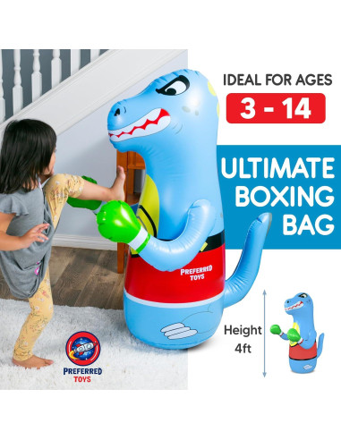 Saco de Boxeo Inflable Dinosaurio - Preferred Toys 121 cm
