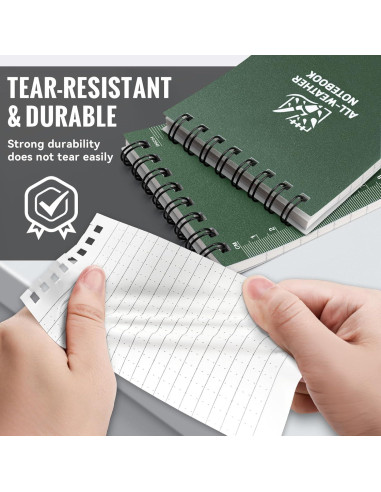 Cuaderno Impermeable POPYOLA 3x5" Verde 100 Páginas