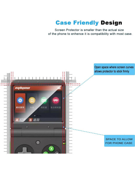 Protector de Pantalla Vidrio Templado Natbok para Miyoo Flip V2 - 2 Unidades