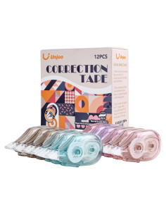 Dispenser Cinta Correctora Unjoo 12 Piezas 0.5cm Blanco