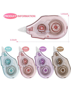 Dispenser Cinta Correctora Unjoo 12 Piezas 0.5cm Blanco 2