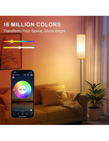 Lámpara de Pie FRIDEKO HOME Beige 9W 800LM Control Remoto