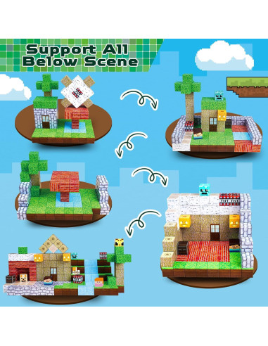 Bloques Magnéticos GraceDuck 150 PCS Casas de Molinos