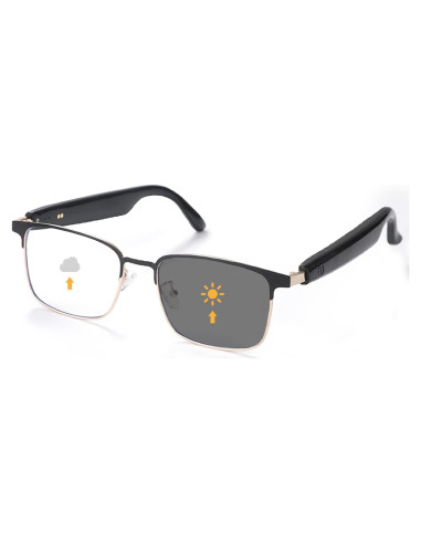Gafas de Audio Bluetooth CuiSuto C-GS06 Doradas con Lentes UV400