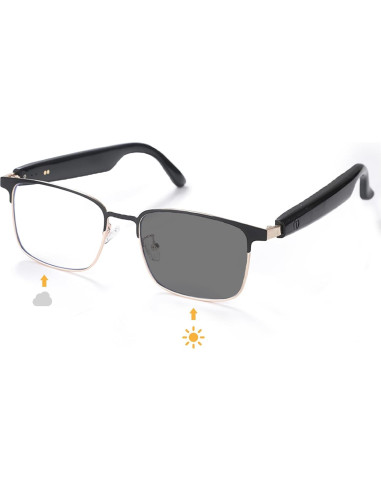 Gafas de Audio Bluetooth CuiSuto C-GS06 Doradas con Lentes UV400
