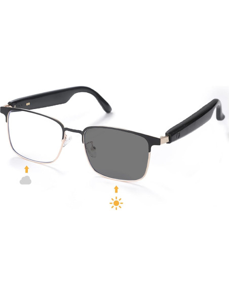 Gafas de Audio Bluetooth CuiSuto C-GS06 Doradas con Lentes UV400
