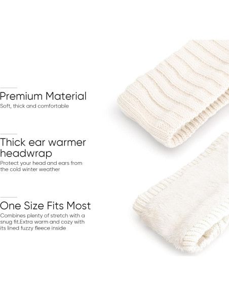Diademas de Invierno AQOKKA para Mujeres - Calentadores de Oídos