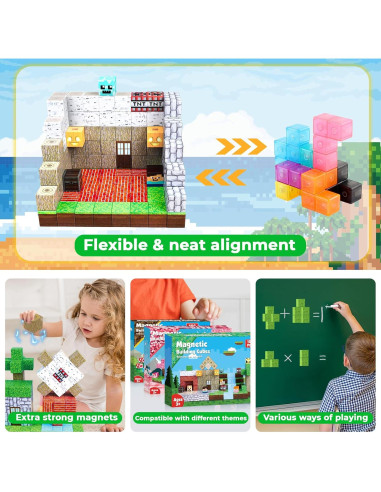 Bloques Magnéticos GraceDuck 150 PCS Casas de Molinos