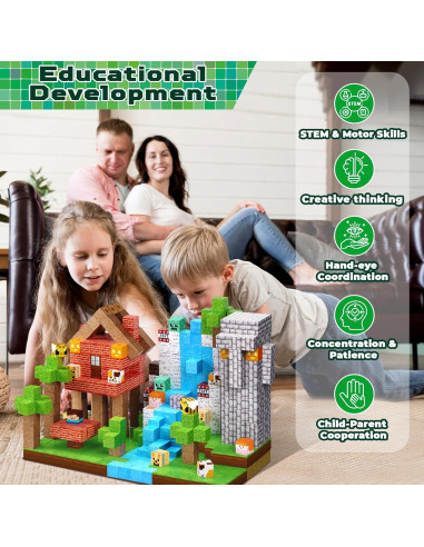 Bloques Magnéticos GraceDuck 150 PCS Casas de Molinos