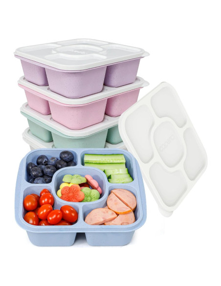 Conjunto de Contenedores Caperci 5 Paquetes Bento Reutilizables