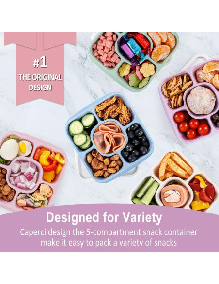 Conjunto de Contenedores Caperci 5 Paquetes Bento Reutilizables