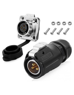 Conector a Prueba de Agua 3 Pines Allaounion LP-20-3PIN