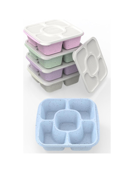 Conjunto de Contenedores Caperci 5 Paquetes Bento Reutilizables