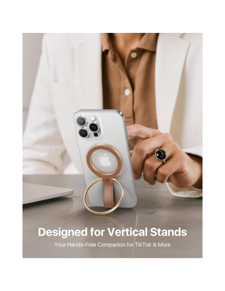 Soporte Magnético de Cuero Andobil MagSafe Ajustable 360