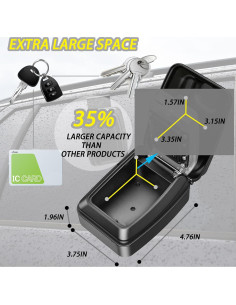 Caja de Llave de Coche Nexjy SL-591 con Contraseña Segura 2