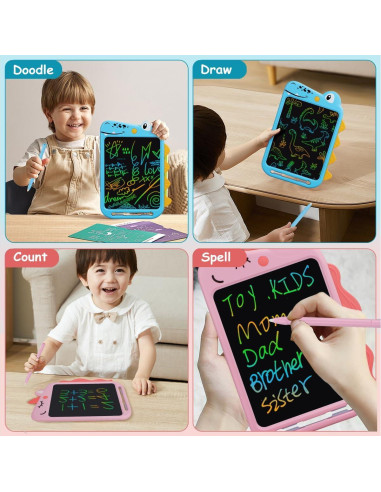 Tableta de Escritura LCD Fullware 10" Dinosaurio y Unicornio
