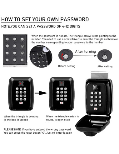 Caja de Llave de Coche Nexjy SL-591 con Contraseña Segura