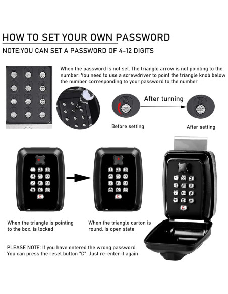 Caja de Llave de Coche Nexjy SL-591 con Contraseña Segura