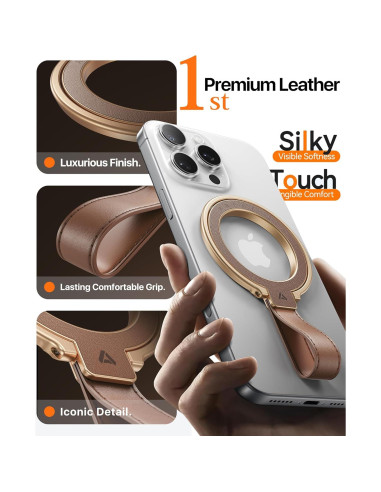 Soporte Magnético de Cuero Andobil MagSafe Ajustable 360