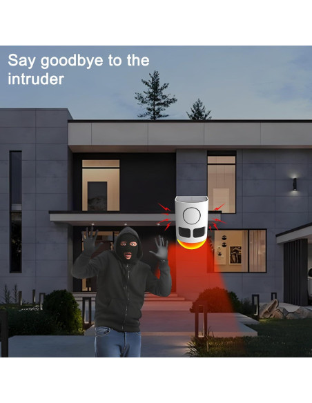 Alarma Solar de Movimiento QXMH 110dB con Luz Estroboscópica