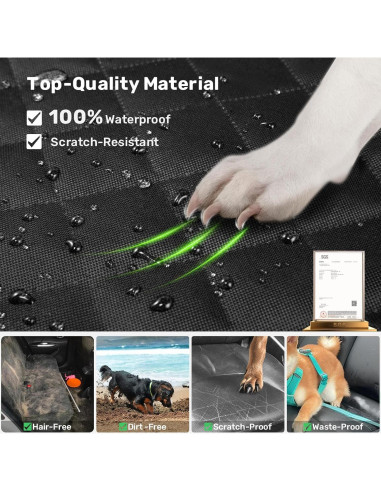 Cubierta de Asiento para Perros Zanch XL - 100% Impermeable