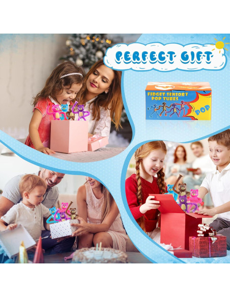 4 Pzs Juguete Sensorial Oso Witmelt Tubos Antiestrés