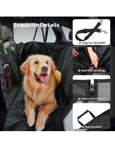 Cubierta de Asiento para Perros Zanch XL - 100% Impermeable