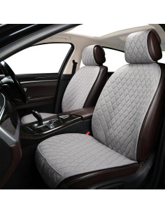 Fundas de Asiento Delantero Lino Gris BaoLL Ajuste Universal 2