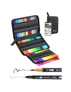 80 Marcadores Doble Punta HornedDragon con App y Colores Vivos