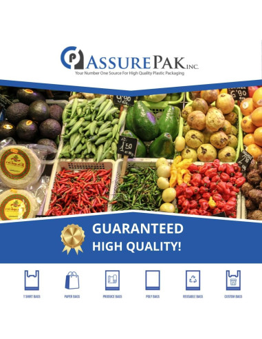 Bolsas de Produce Reutilizables ASSUREPAK 750 Unidades 38x50cm
