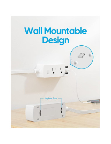 Regleta de Alimentación Olcorife 3m con 6 Salidas y 3 USB