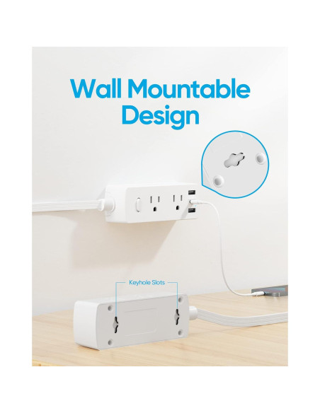 Regleta de Alimentación Olcorife 3m con 6 Salidas y 3 USB
