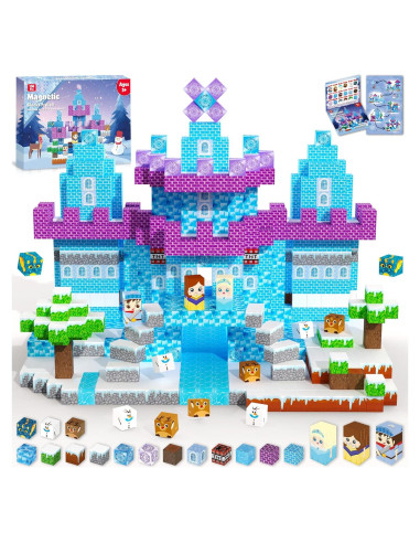 Bloques Magnéticos GraceDuck 150PCS Castillo de Hielo