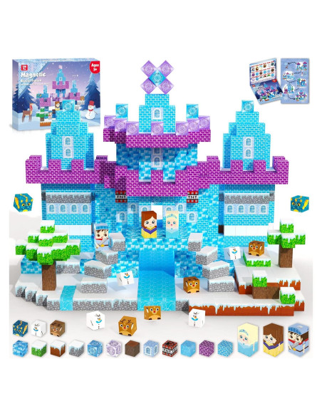 Bloques Magnéticos GraceDuck 150PCS Castillo de Hielo