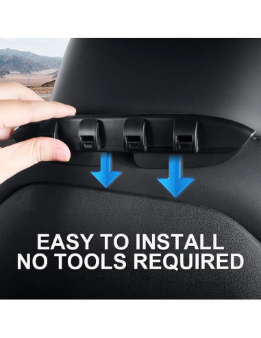 Organizador de Reposacabezas OATSBASF para Tesla Model Y y 3 - 2Pack