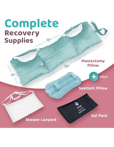 Almohada de Recuperación Post-Mastectomía Zomaple Aqua