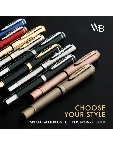 Pluma Fuente Wordsworth y Black Mini EDC Cromo Negro 0.7mm