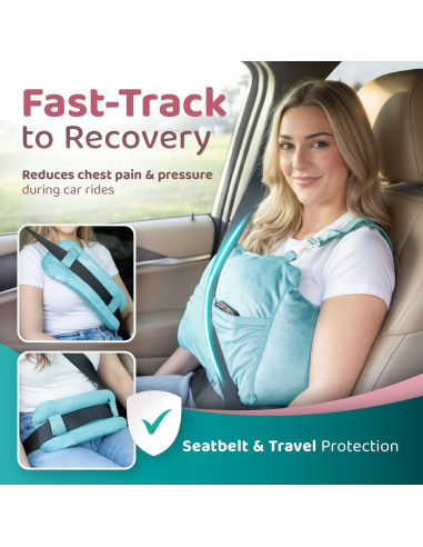 Almohada de Recuperación Post-Mastectomía Zomaple Aqua