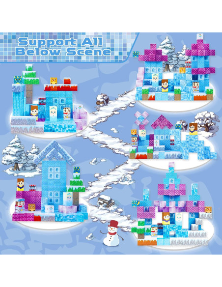 Bloques Magnéticos GraceDuck 150PCS Castillo de Hielo