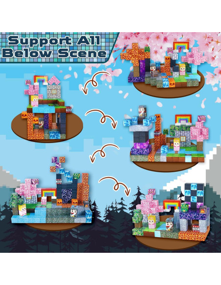 Bloques Magnéticos GraceDuck 150 PCS Castillo Bosque Oscuro