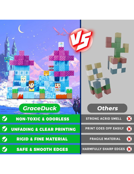 Bloques Magnéticos GraceDuck 150PCS Castillo de Hielo