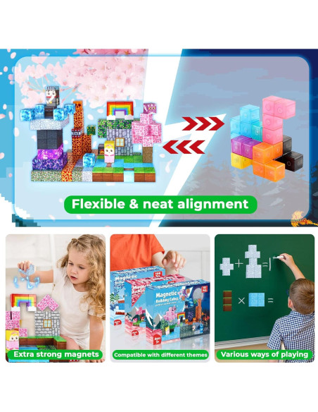 Bloques Magnéticos GraceDuck 150 PCS Castillo Bosque Oscuro