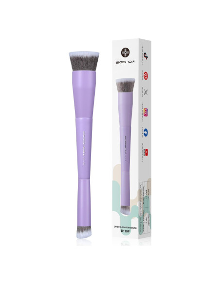 Brocha de Maquillaje Doble Cara EIGSHOW D110P - Cerdas de Iones de Plata