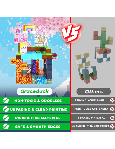 Bloques Magnéticos GraceDuck 150 PCS Castillo Bosque Oscuro