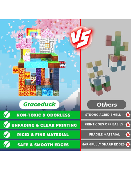 Bloques Magnéticos GraceDuck 150 PCS Castillo Bosque Oscuro