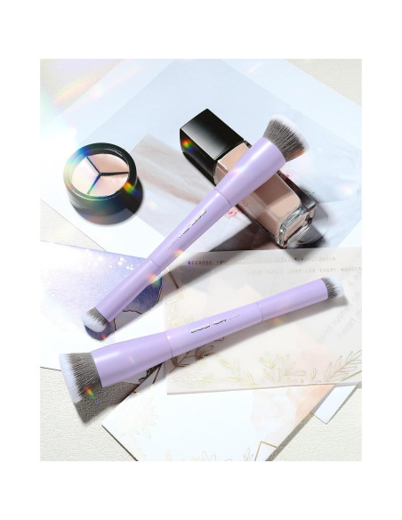 Brocha de Maquillaje Doble Cara EIGSHOW D110P - Cerdas de Iones de Plata