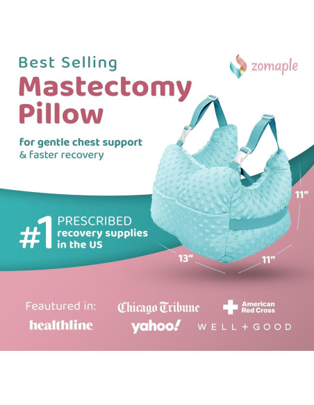 Almohada de Recuperación Post Mastectomía Zomaple Aqua