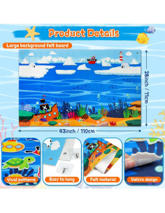 Conjunto de Tablero de Cuentos Oceánicos Taika 70 Pcs 2