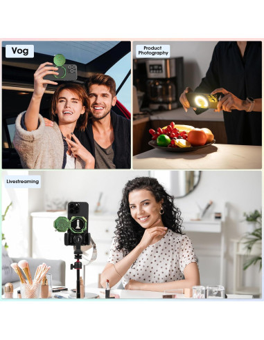 Luz de Anillo Portátil WUBEN E1 para Selfie 300 Lúmenes