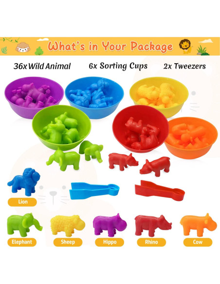 Juego de Clasificación de Animales Salvajes Family Pro Juego de Clasificación de Animales Salvajes Family Pro